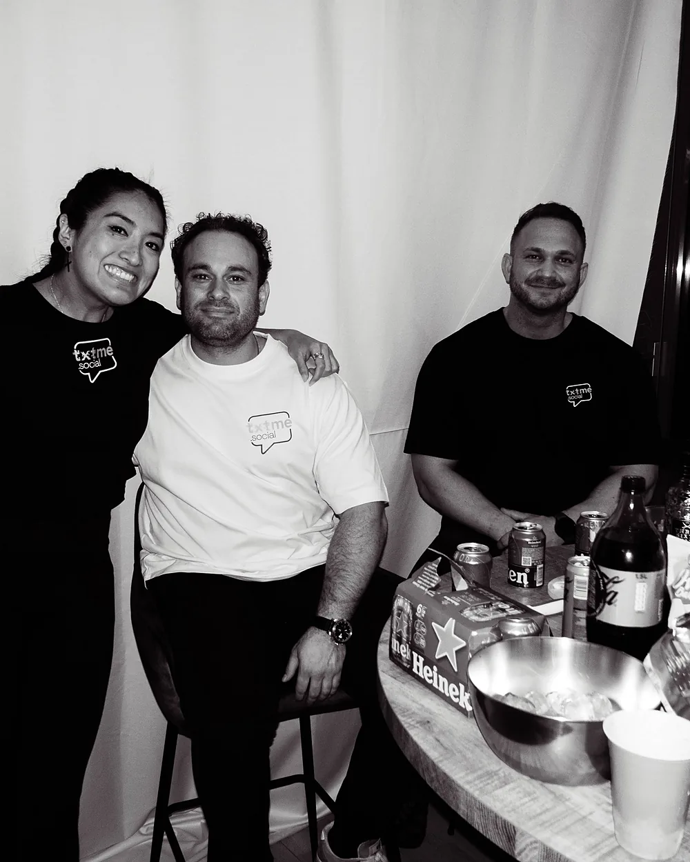 Three friends at the bar, Amsterdam
